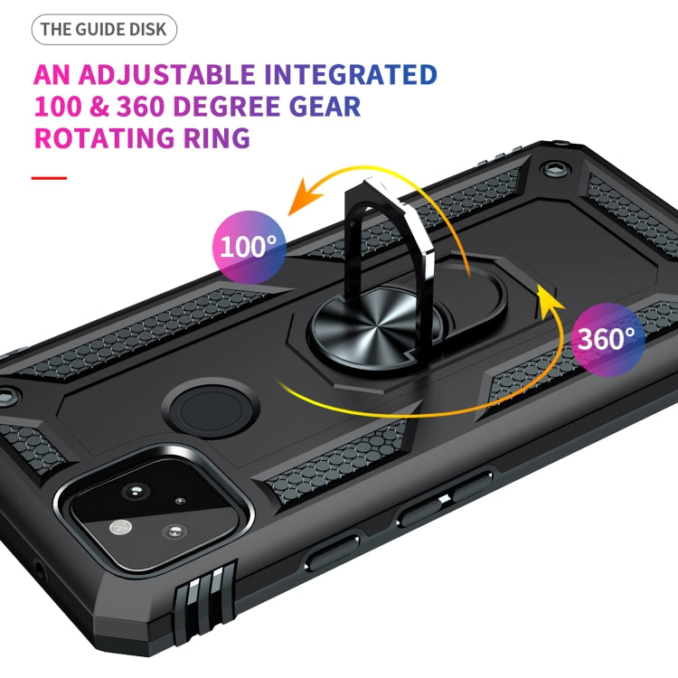 Black shockproof case with adjustable integrated rotating ring for 100° and 360° use