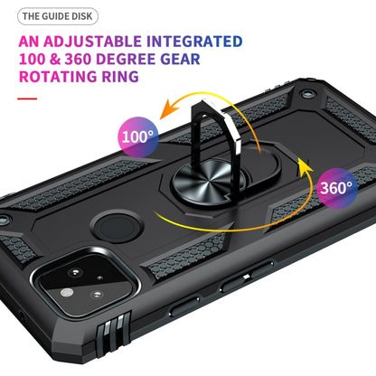 Black shockproof case with adjustable integrated rotating ring for 100° and 360° use