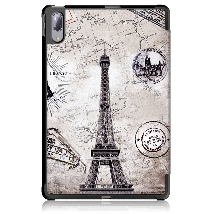 Printed Eiffel Tower map flip case for tablet with protective outer cover