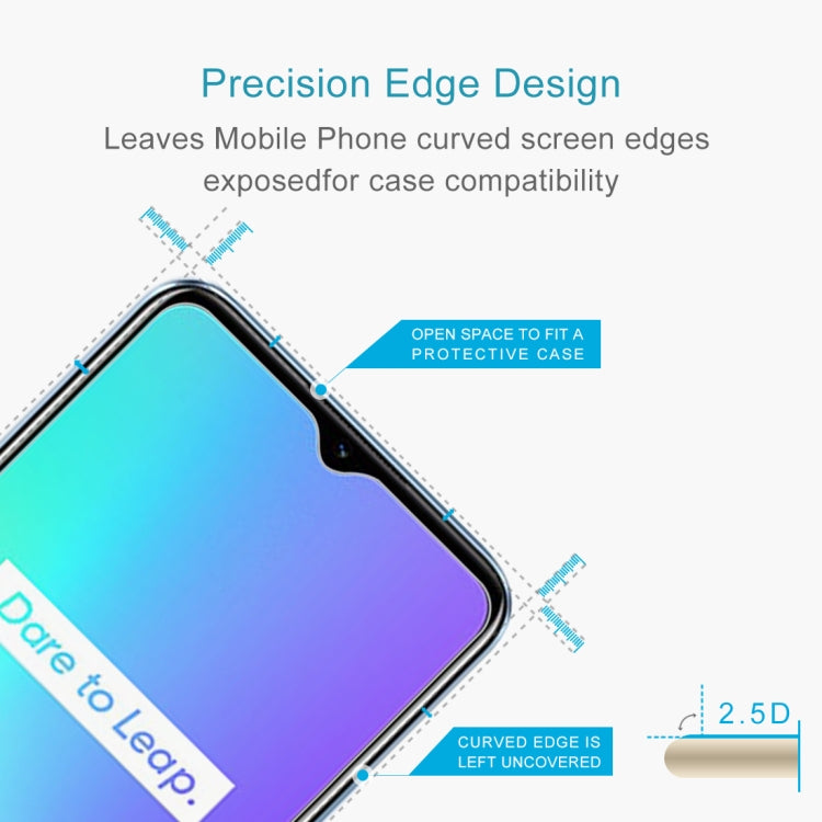 Curved 2.5D tempered glass screen protector with open edge for cases