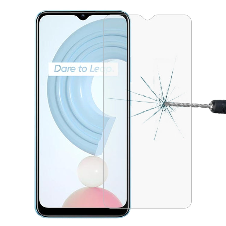 Tempered glass screen protector film for smartphone showing cracked impact pattern