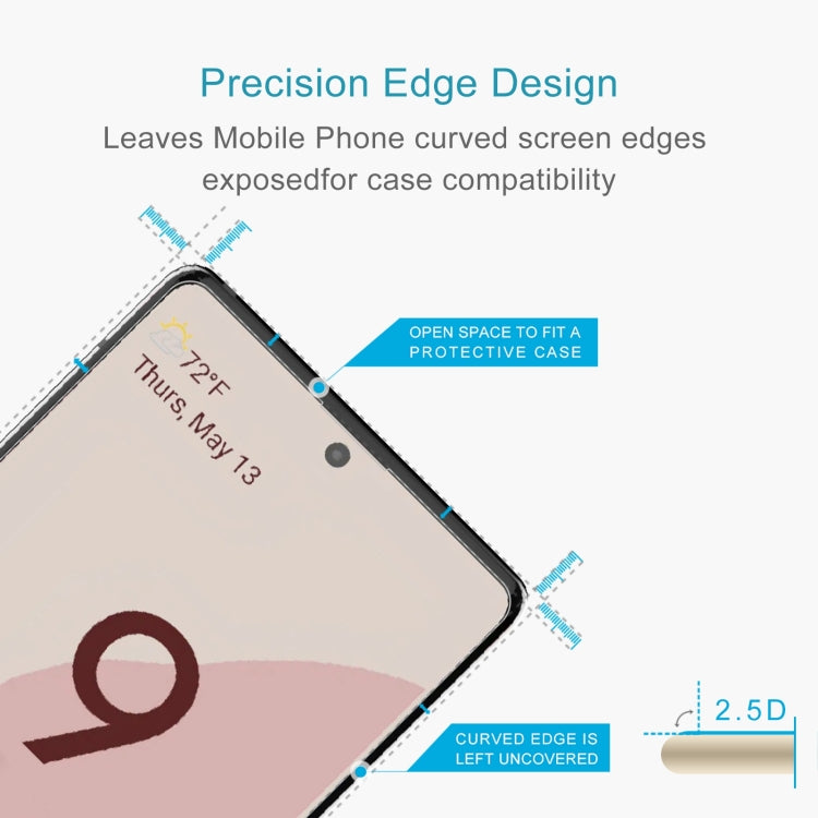 Tempered glass screen protector with 2.5D curved edge design