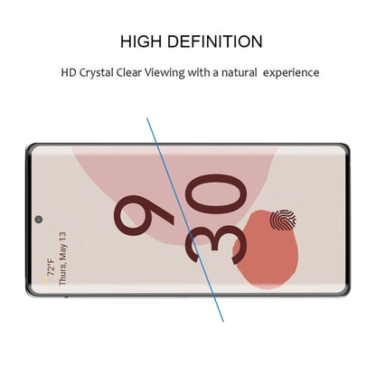 Clear tempered glass screen protector for full front display