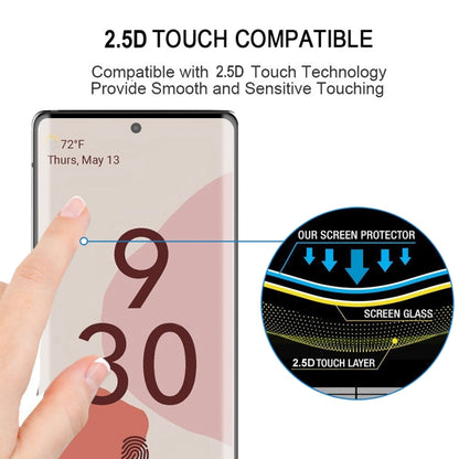 Tempered glass screen protector compatible with 2.5D touch, clear