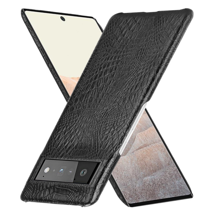 Black crocodile-texture phone case with front cover and side cutouts