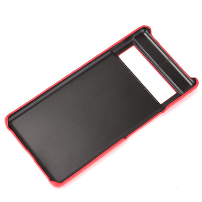 Black phone case with red-trim edge and open frame for buttons