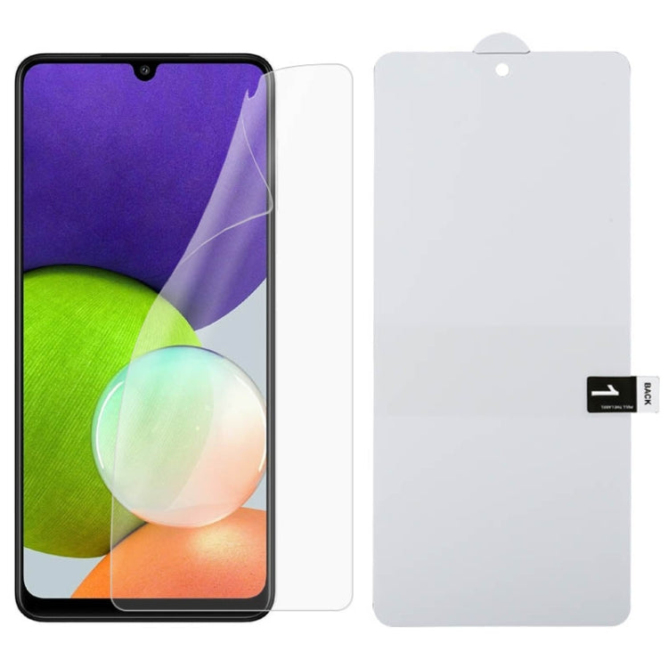 Full-screen front hydrogel screen protector film set, transparent with curved edge cutout