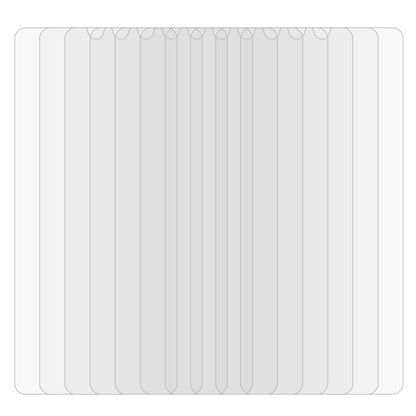 Full-coverage hydrogel screen protector films (25-pack), stacked with cutout openings