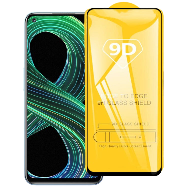 9D tempered glass screen protector film with full adhesive, curved edge coverage