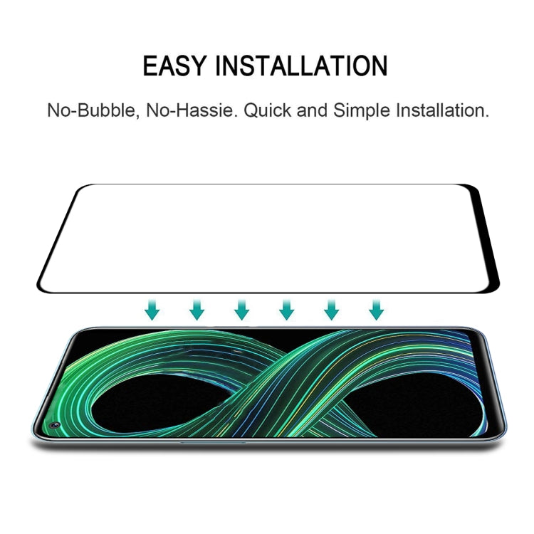 Tempered glass screen protector with alignment arrows for easy, bubble-free installation
