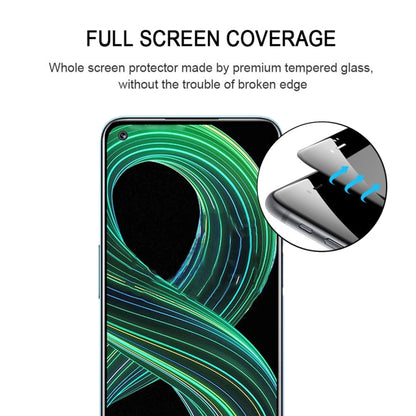 Full-screen tempered glass protector with adhesive application detail