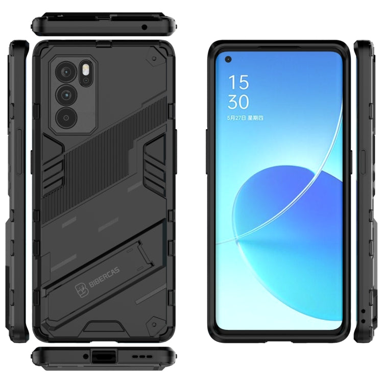 Rugged black armored phone case with front access opening and camera cutouts
