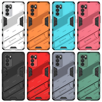 Assorted color rugged phone cases with armored texture and camera cutouts (8-pack view)