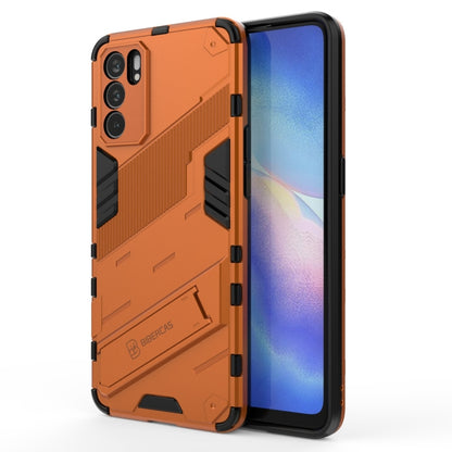 Orange protective phone case with shockproof TPU cover and invisible holder clip