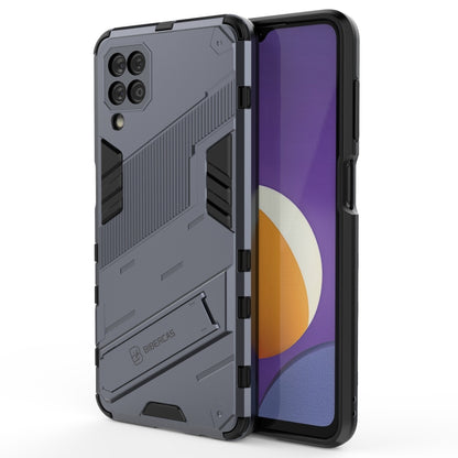 Gray rugged TPU shockproof phone case with armor texture and protective front lip