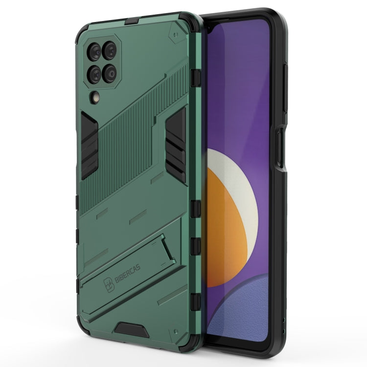 Green protective phone case with shockproof TPU cover and invisible holder clip