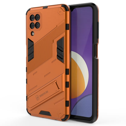Orange protective phone case with shockproof TPU cover and invisible holder clip
