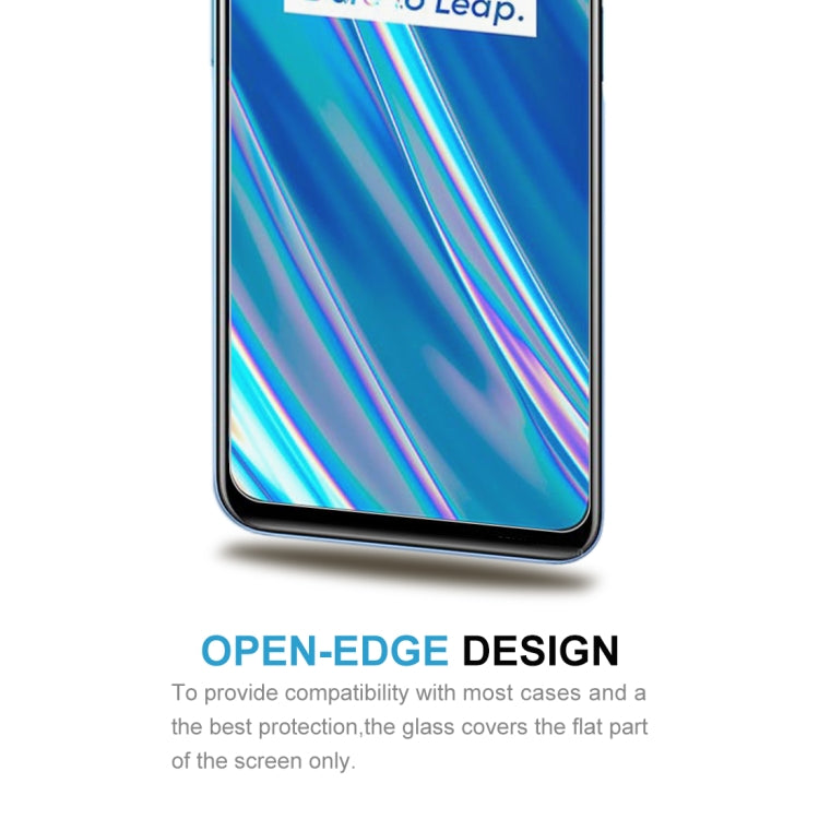 Tempered glass smartphone screen protector with open-edge design