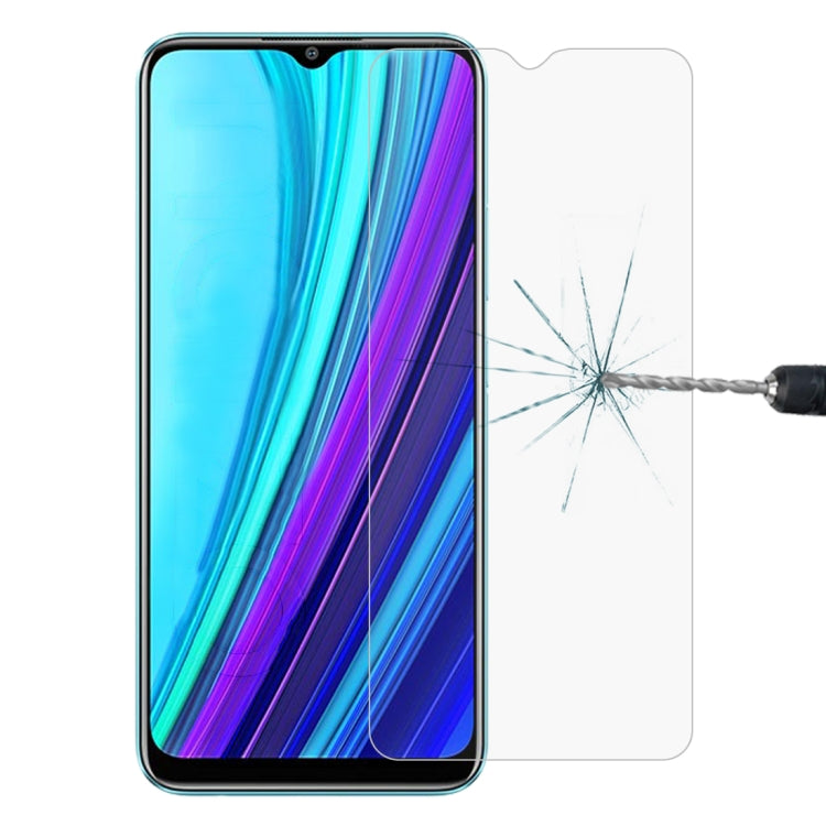 9H tempered glass screen protector film with curved edges on smartphone screen