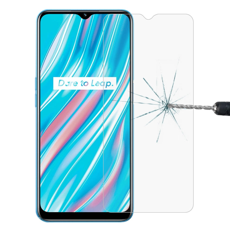 9H tempered glass screen protector film with curved edges on smartphone screen