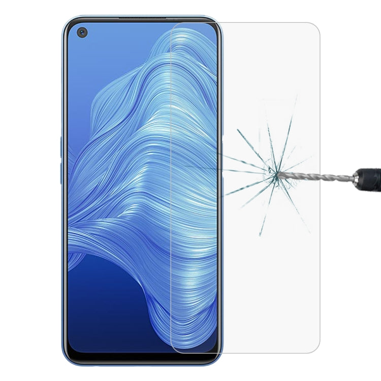 9H tempered glass screen protector film with curved edges on smartphone screen