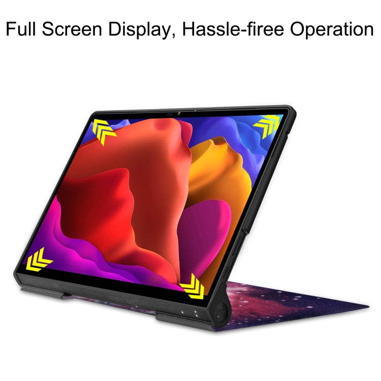 Tablet folio case with Milky Way print and front display support stand