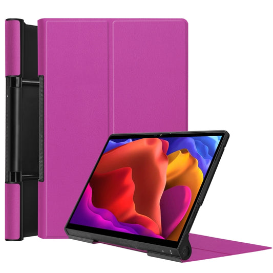 Purple PU leather flip case with stand and holder for 13-inch tablet
