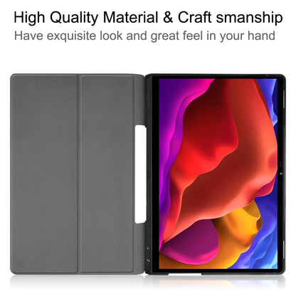 Gray PU leather flip case with stand for 13-inch tablet, tablet shown