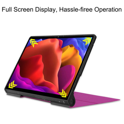 Purple PU leather flip case with horizontal stand for 13-inch tablet