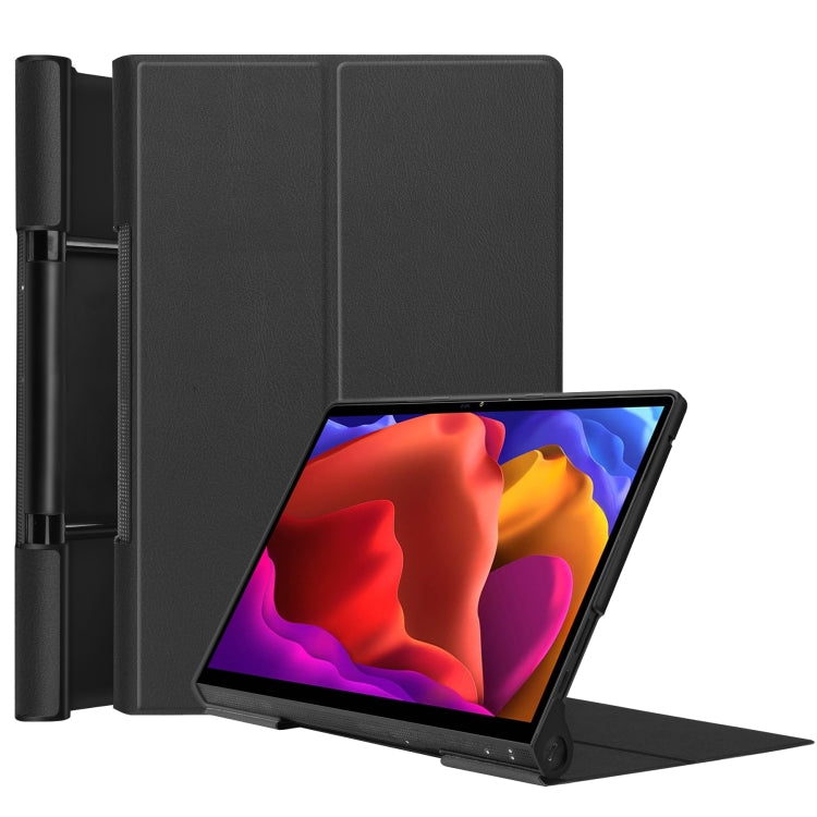 Black PU leather flip case with stand and holder for 13-inch tablet