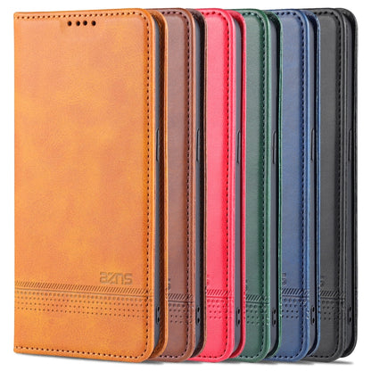 Assorted color leather flip phone cases with magnetic closure and camera cutout