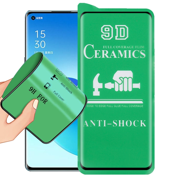 9D ceramic screen protector film on phone screen, green anti-shock full coverage