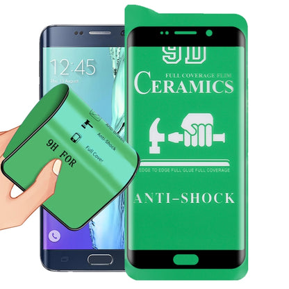 9D ceramic screen protector film shown on phone display, anti-shock full-coverage glass