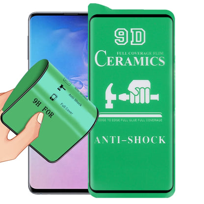 9D full-glue ceramic screen film for smartphones, full coverage, anti-shock, green protector