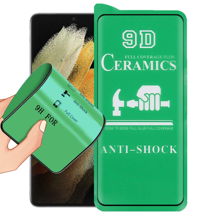 9D full coverage ceramic screen protector film, full glue, anti-shock, green