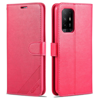 Pink flip leather wallet case with magnetic strap and phone cutout