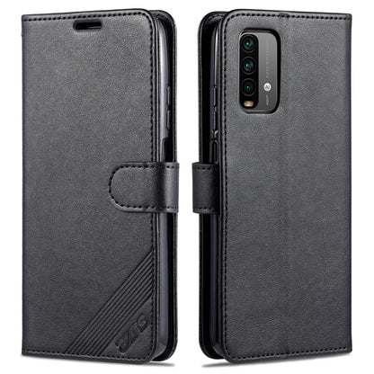 Black leather wallet phone case with horizontal flip cover and card slots