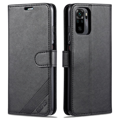 Black leather wallet phone case with horizontal flip cover and card slots
