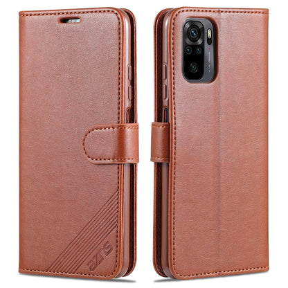 Brown leather wallet phone case with horizontal flip cover and card slots
