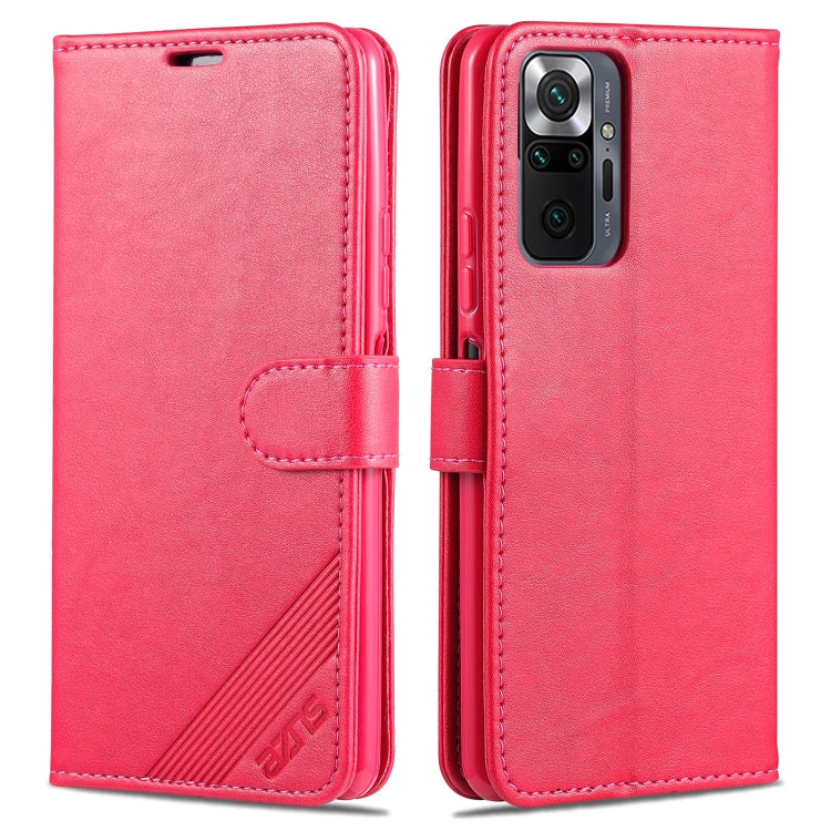 Red leather wallet phone case with horizontal flip cover and card slots