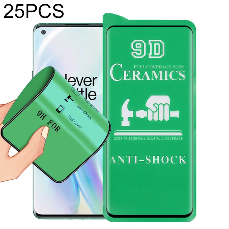 9D full-coverage ceramic screen protector film set (25-pack) with green film overlay