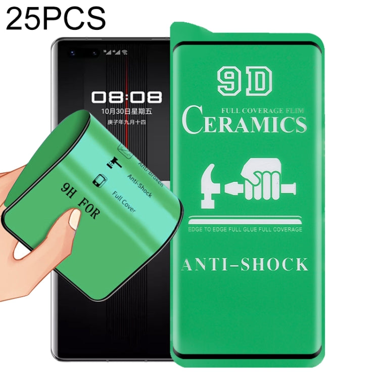 25 PCS 9D ceramics screen protector film, full coverage, full glue, anti-shock