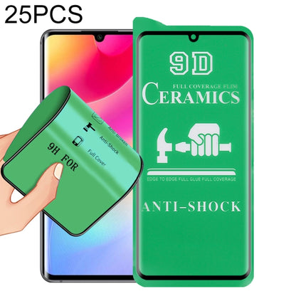 9D full-glue ceramic film screen protectors, anti-shock, full coverage, 25-pack