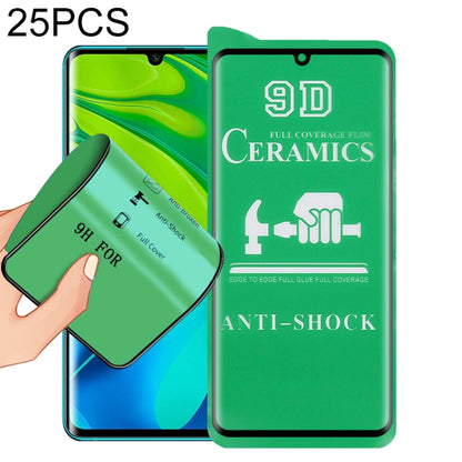 25-pack 9D ceramic full-coverage screen protector film, anti-shock