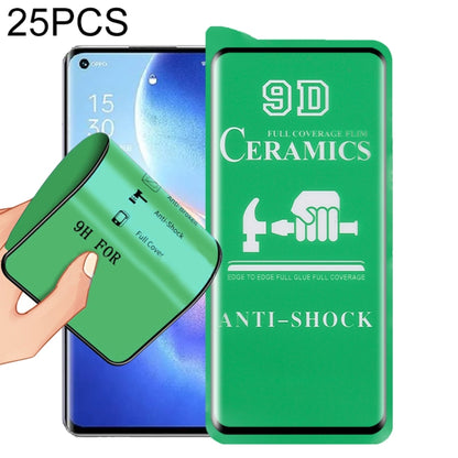 25 PCS 9D ceramic full-screen screen protector film pack, full glue, anti-shock