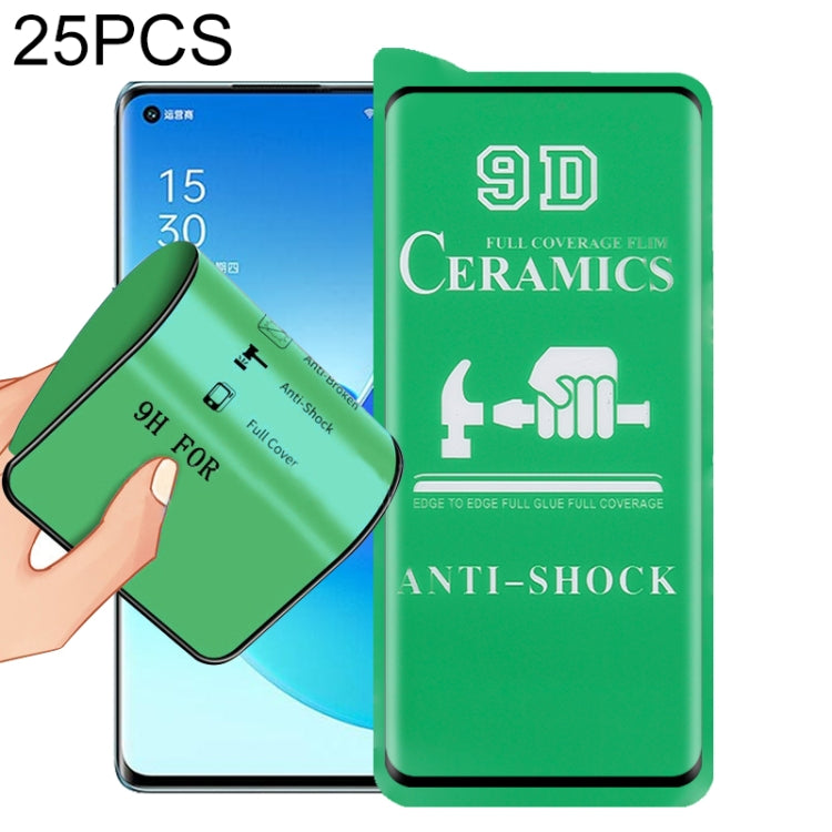25 PCS 9D ceramics screen protector film, full screen coverage, full glue, anti-shock