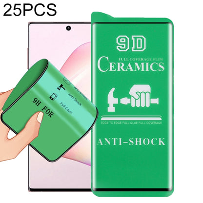 9D full-coverage ceramic screen protector film set (25-pack) with green film sheets