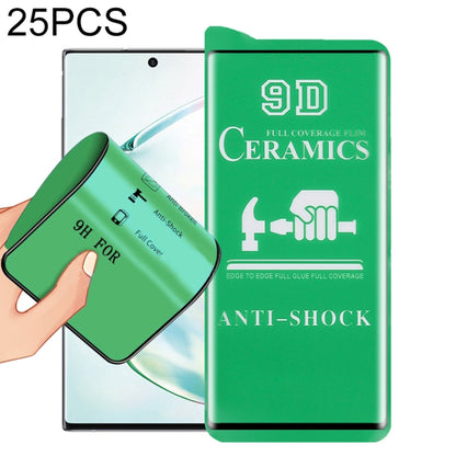 25 PCS 9D ceramic screen protector film, full screen, full glue, anti-shock set