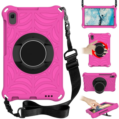 Spider King tablet protective case with adjustable shoulder strap, pink with circular holder