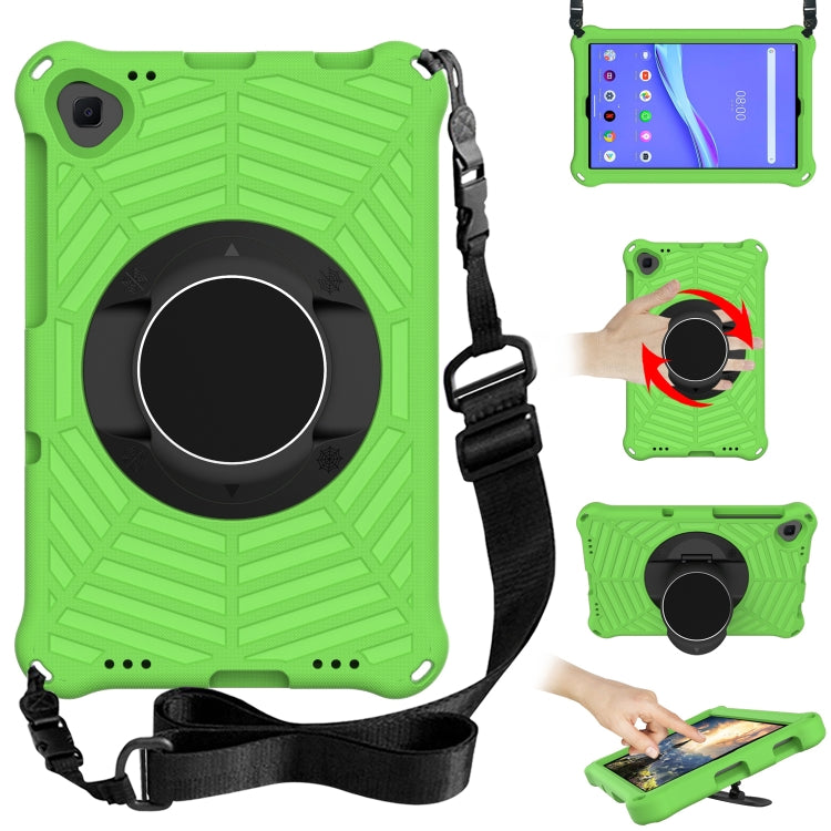 Spider King tablet protective case with adjustable shoulder strap, light green with circular holder
